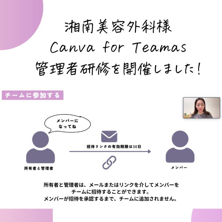 湘南美容外科様 Canva for Teamas 管理者研修を開催しました!