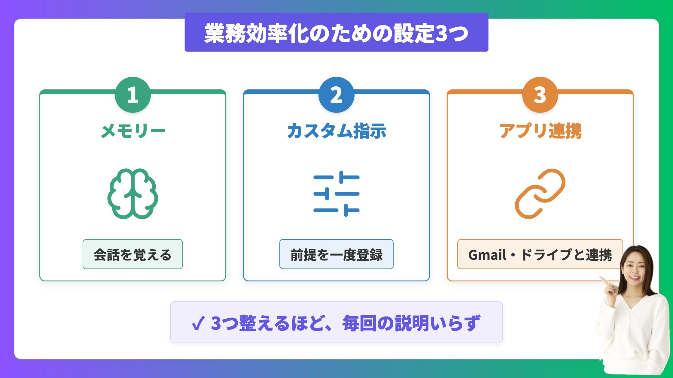 業務効率化のためにしておくGeminiの設定3つ