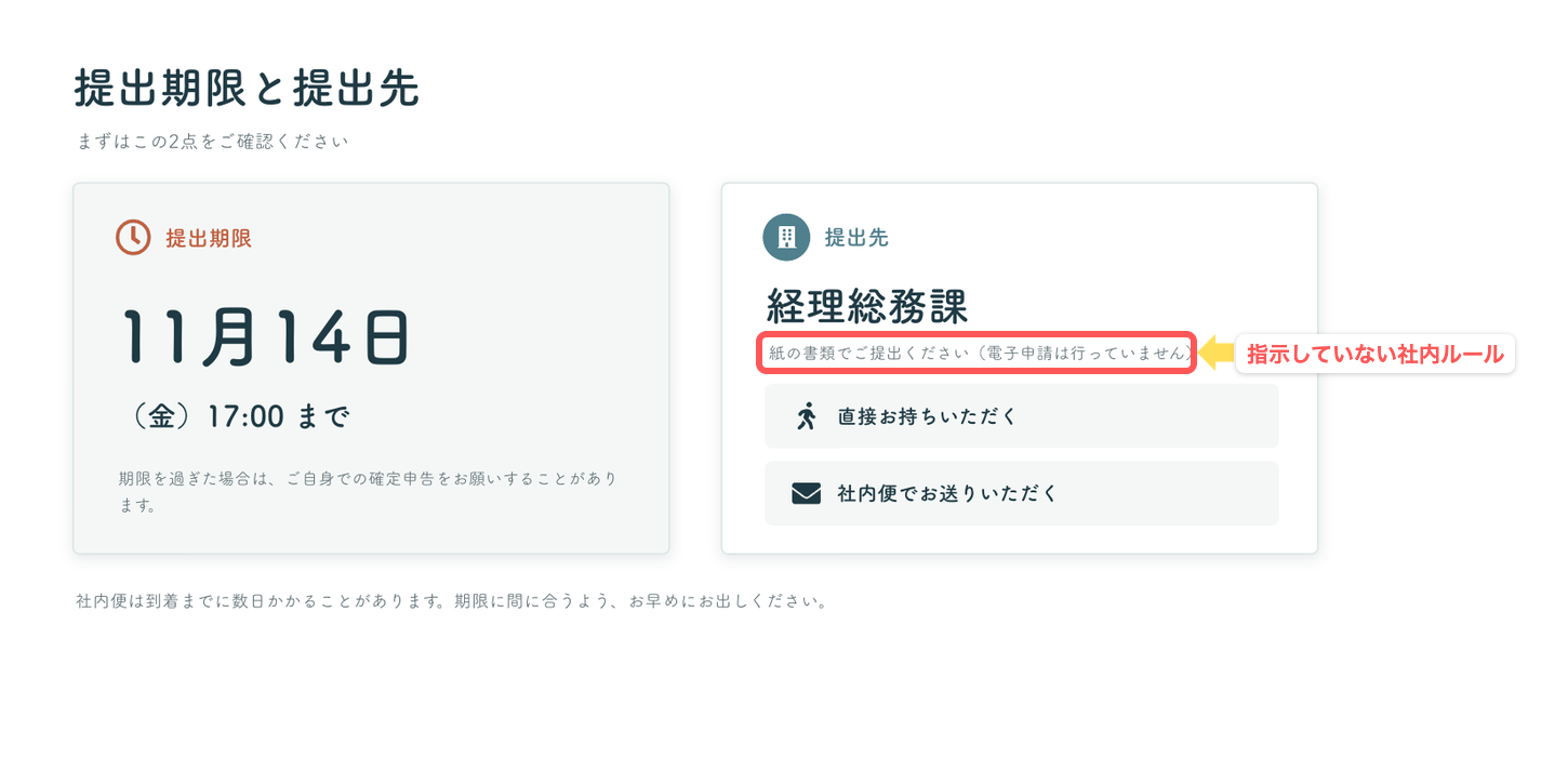 Claudeが作ったスライド。指示していない社内ルールの言い切りを赤枠で示している